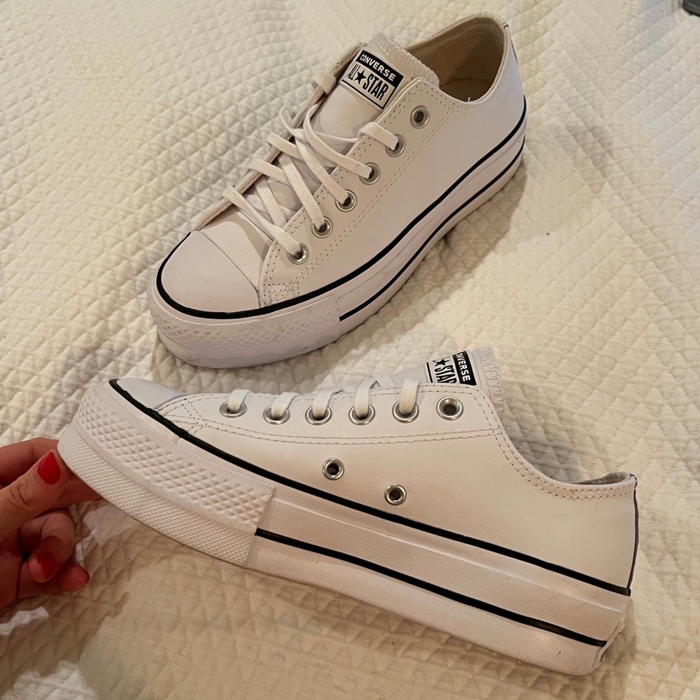 Converse Chuck Taylor All Star Lift Platform Low Leather White